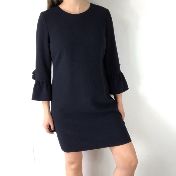 Club Monaco | Archibelle Bell Sleeve Dress — Navy Blue | Size 0 - Picture 2 of 15